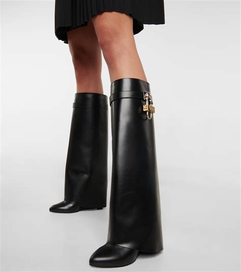 givenchy tall shark leather boots|Givenchy denim shark boots.